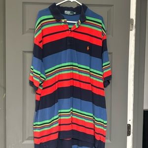 Ralph Lauren POLO, 3XLT, striped collared polo.